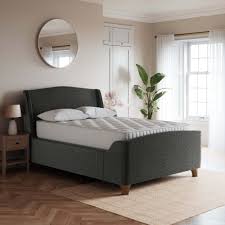 dorma herie fabric bed grey by
