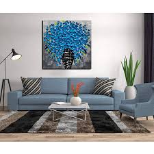 Blue Wall Art Cp Canvas Painting