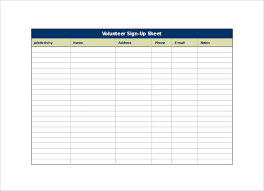27 Sample Sign Up Sheet Templates Pdf Word Pages Excel