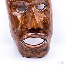 African Mask Wall Mask From Wood Hand