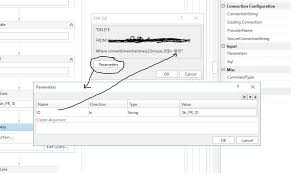 how to p a variable in an sql query