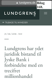 Jyske Bank A/S. Banking News from Denmark. Help us against the criminal Danish banks Jyske Bank A/S, our former lawyeres Lundgrens from Hellerup was bought by Jyske bank, to harm our case,