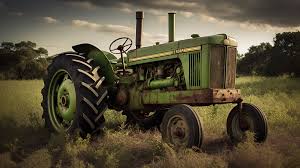 vine green tractor on the field