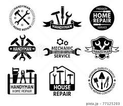 handyman logo mechanic and home repair