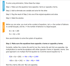 Equations Using Elimination Word Problems