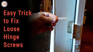 how to fix loose door hinge s
