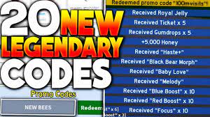 When other players try to make money during the game, these codes make it easy for you and you can reach what you need earlier with leaving others your behind. New 20 Legendary Roblox Bee Swarm Simulator Codes New Bees Update Youtube