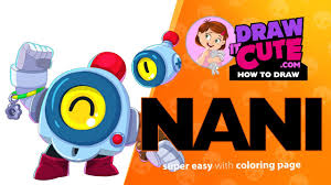 Nani loves her friends and looks over them with a watchful lens. How To Draw Nani Brawl Stars Super Easy Drawing Tutorial With A Coloring Page Youtube