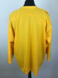 ccm air knit yellow blank hockey jersey