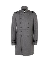 Grey Double Ted Military Coat
