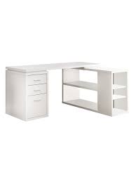 By prepac (4) 51 in. Monarch Specialties L Shaped Computer Desk With Book Shelf White Office Depot