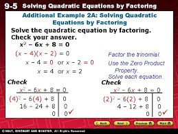 9 5 solving quadratic equations by