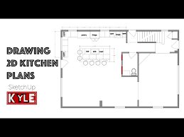 Sketchup Drawing 2d Kitchen Plans