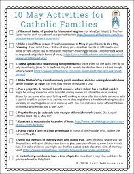 10 may activities for catholic families