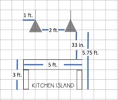 kitchen island pendant light height