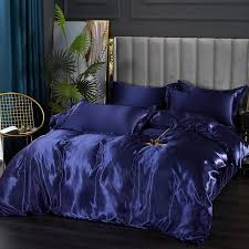 Dosili Mulberry Silk Bedding Set With Duvet Cover Bed Sheet Pillowcase Luxury Satin Bedsheet Solid Color King Queen Full Twin Size Size Queen 4pcs