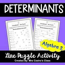 Determinants Line Puzzle Activity