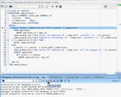 debugging procedures using sql developer