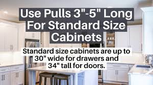 size pulls for your cabinets