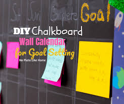 Diy Chalkboard Wall Calendar For Goal