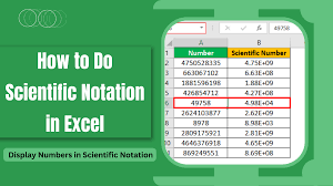 how to do scientific notation in excel