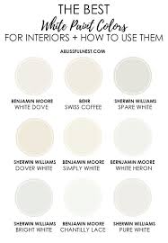 Best White Paint Colors For Interiors