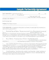Partnership Agreement Contract Template