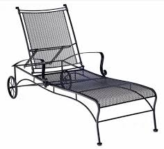 Wrought Iron Chaise Lounge Wheels Patio