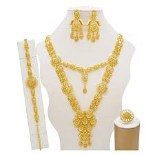 dubai jewelry sets gold necklace