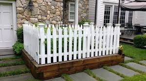 White Wood Picket Garden Fence White