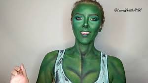 she hulk cosplay makeup bodypaint
