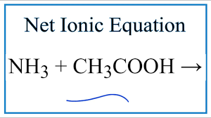 How to Write the Net Ionic Equation for NH3 + CH3COOH = NH4CH3COO - YouTube
