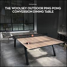 I've talked her into letting me build a concrete ping pong table that will double as an outdoor dining space. The Woolsey Outdoor Ping Pong Dining Table If It S Hip It S Here
