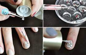 diy tutorial 5 rhinestone nail art designs