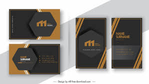 business card templates elegant dark