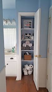 If you happen to have a small bathroom in your home, don't consider yourself unlucky. Linen Inside Bathroom Simple Closet Small Linen Closets Bathroom Organisation