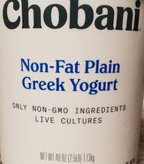 chobani plain non fat greek yogurt