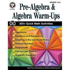 Pre Algebra Algebra Warm Ups