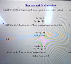 Linear Equations Using Matrix
