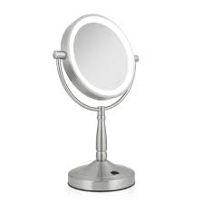 dual sided lighted vanity mirror