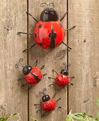 Good Luck Metal Ladybug Outdoor Hanging