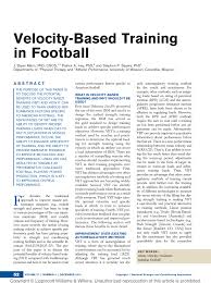 pdf velocity based training in football