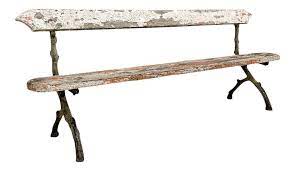 French Garden Bench With Cast Iron Legs