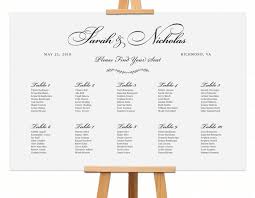 Rehearsal Dinner Table Decorations Wedding Seating Chart Assignment Calligraphy Reception Seating Plan Sign Poster Design 218