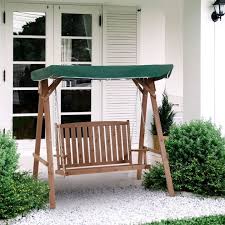 Garden Swing Chair Wooden Green 2