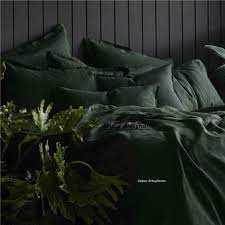 forest green duvet cover with on
