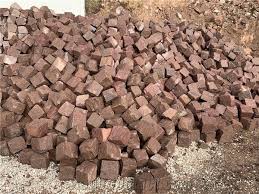 Red And Brown Basalt Stone Cobblestone