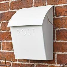 Lockable Cream Contemporary Post Box