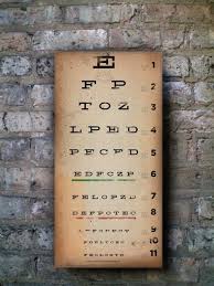 Vintage Eye Chart Eye Chart Lettering Eye Exam