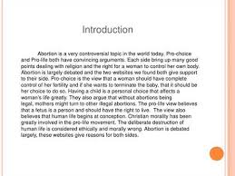 Essay About Abortion And The Woman Question Homework Example